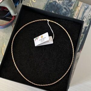 Tricolor Twisted Italian 925 sterling silver  Necklace